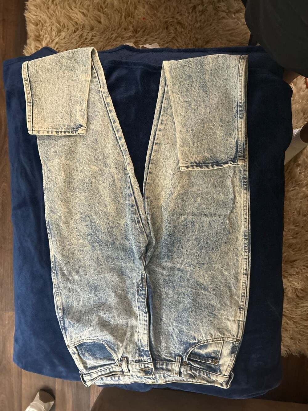 Vintage 80s Chic Acid Wash High Waisted Mom Jeans size 16 fits like a 14